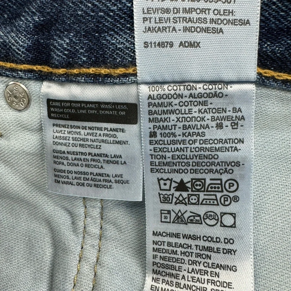 NWT Levi's Blue 505 Regular 5 Pocket Straight Leg Cotton Jeans Mens Size‎ 38X34
